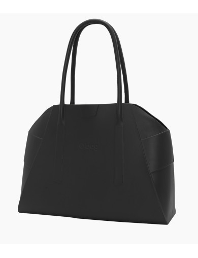 O bag Unique Body Black elegant modulär italiensk handväska i svart