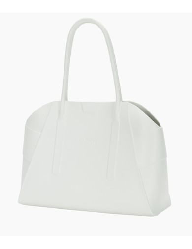 O bag Unique Body White modulär italiensk handväska i vit färg