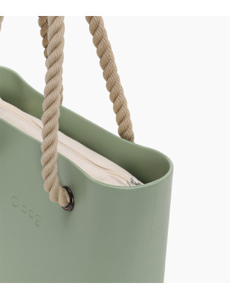 O bag Mini Matcha komplett set med Natural innerväska närbild
