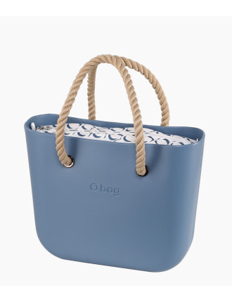 O bag Standard Sugar Paper komplett med Logo-innerväska och korta rephandtag Naturale.