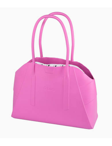 O bag Unique Super Pink Komplett Väska | Logo Black Innerväska