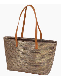 O bag Signature Icon Bronze Metallic shoppingväska med långa handtag och metallisk finish.