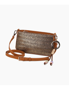 O bag Signature Daiquiri Mini Axelväska Metallic Bronze med justerbar axelrem front