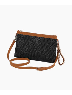 O bag Mimosa Kuvertväska Jacquard Black | Signature