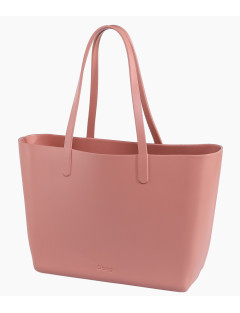 O bag Icon Pesca rosa shoppingväska i EVA-material med långa handtag. Baksida