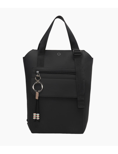 O bag Zaino Nero svart ryggsäck framifrån