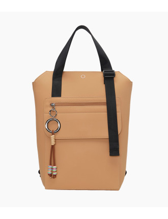 O bag Zaino Ginseng sandbeige ryggsäck framifrån
