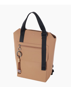 O bag Zaino Ginseng sandbeige ryggsäck vinkelsida