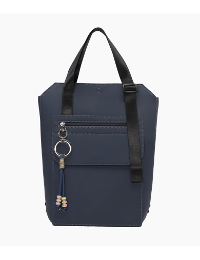 O bag Zaino Blue Navy marinblå ryggsäck framifrån