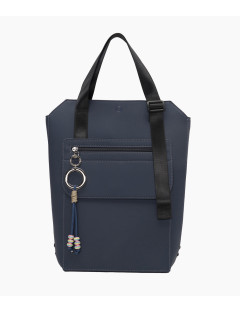 O bag Zaino Blue Navy marinblå ryggsäck framifrån