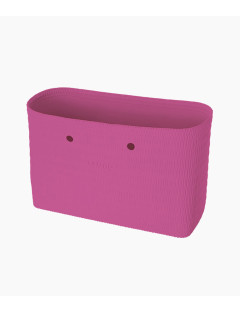 O bag Beach Body Pink rosa strandväska med flätad struktur