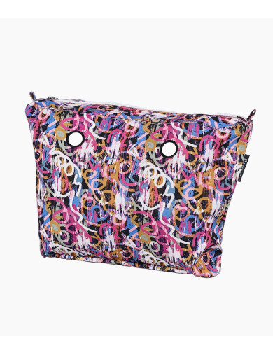 O bag Mini Innerväska Multicolor med färgstarkt konstnärligt mönster