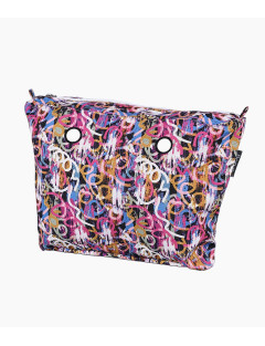 O bag Mini Innerväska Multicolor med färgstarkt konstnärligt mönster