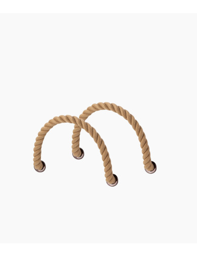 O bag Mini Korta Rephandtag Naturale i tvinnat naturfärgat rep