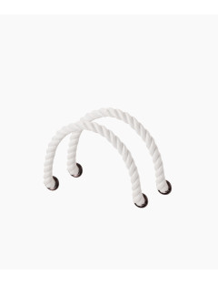 O bag Mini Korta Rephandtag White i tvinnat vitt rep