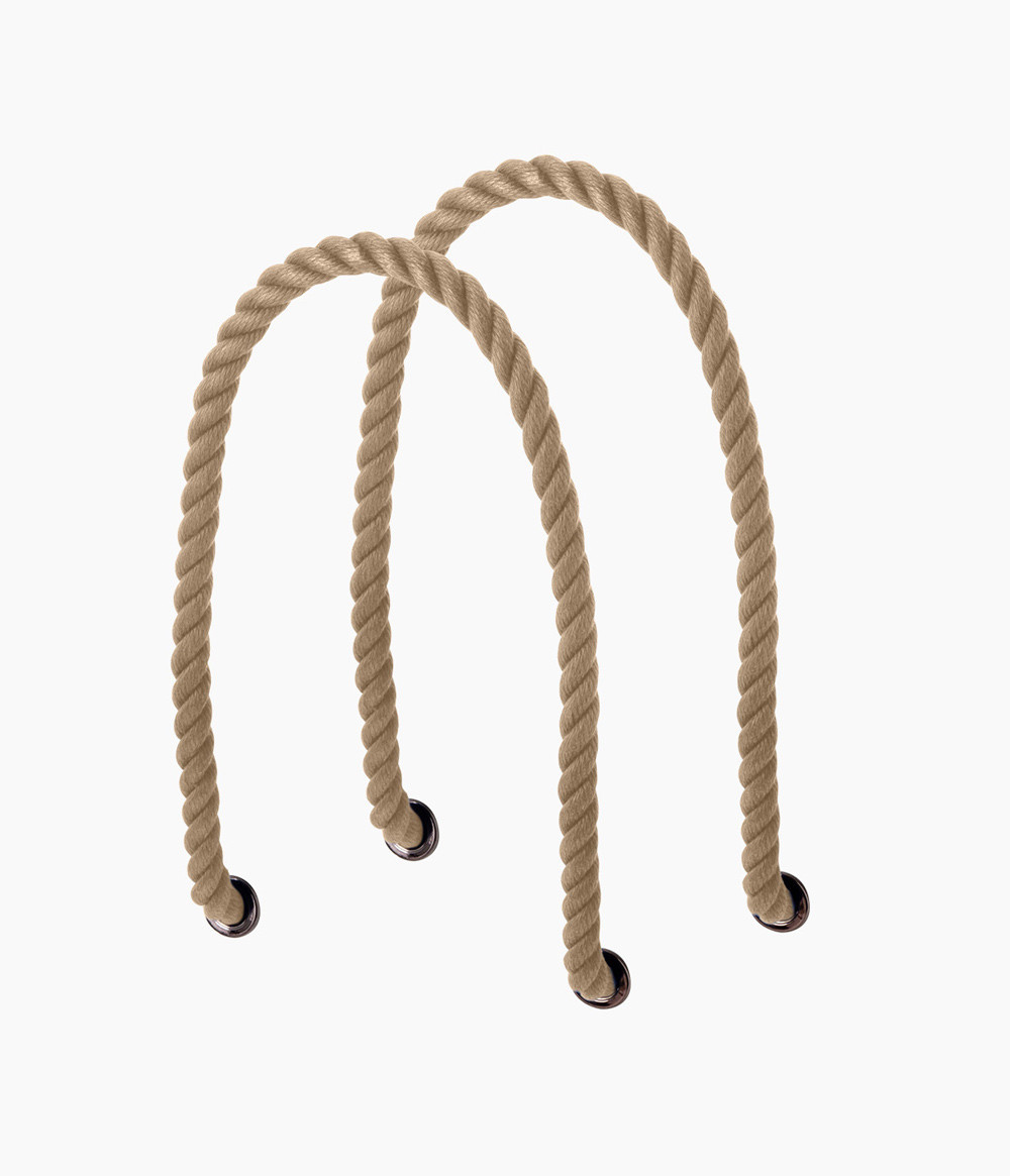 Naturfärgade Långa Rephandtag  | O bag Mini Naturale