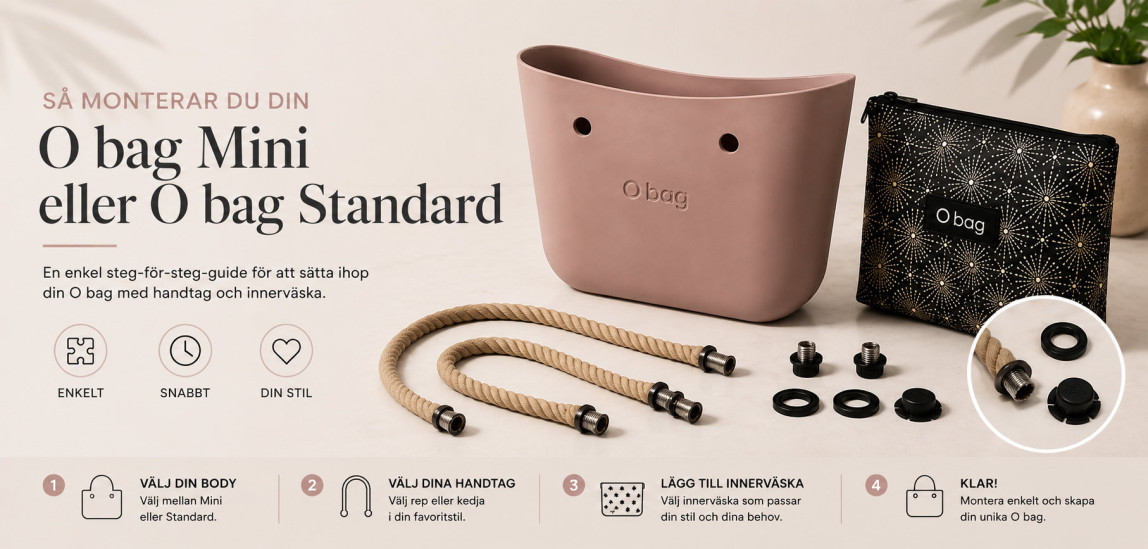 Så monterar du din O bag Mini och O bag standard - steg för steg